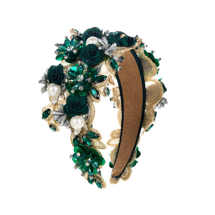 Baroque Rhinestone Pearl Flower