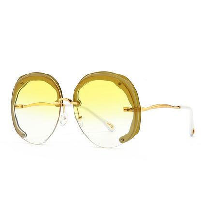 Fashion Rimless Round Sunglasses