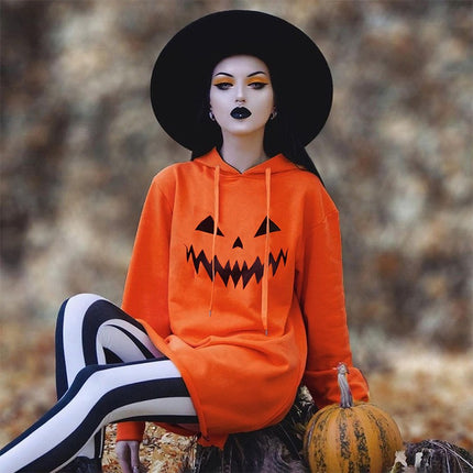 Halloween hooded casual dress