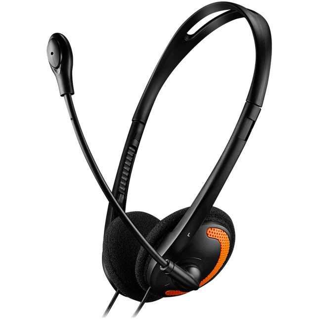 CANYON PC headset HS-01 PC Mic Flat 1.8m Black Orange