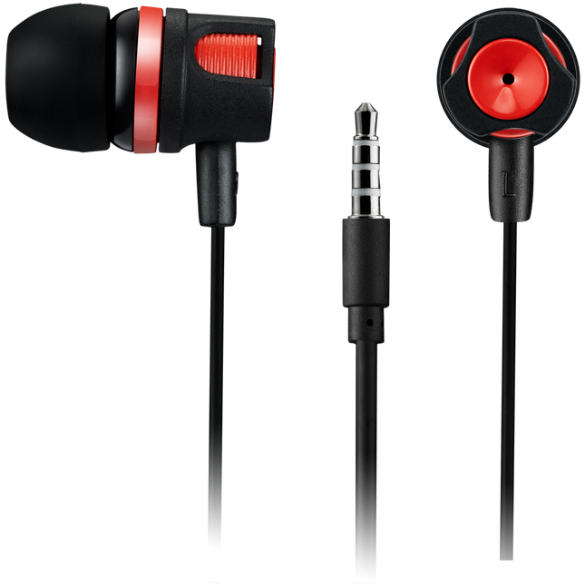 CANYON headphones EP-3 Mic 1.2m Red