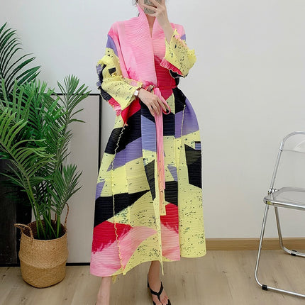 Wooden Ear Edge Pressed Long Skirt