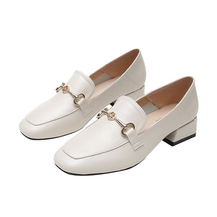 Square Toes Asakuchi Shoes For Women