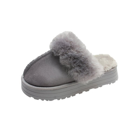 Winter Plush Cotton Slippers For Women