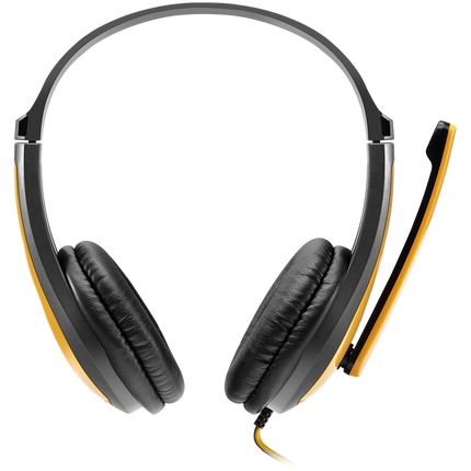 CANYON PC headset HSC-1 PC Mic Flat 2m Black Yellow