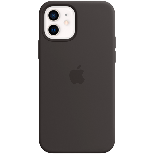 Apple iPhone 12 and 12 Pro Silicone Case with MagSafe - Black, Model A2497