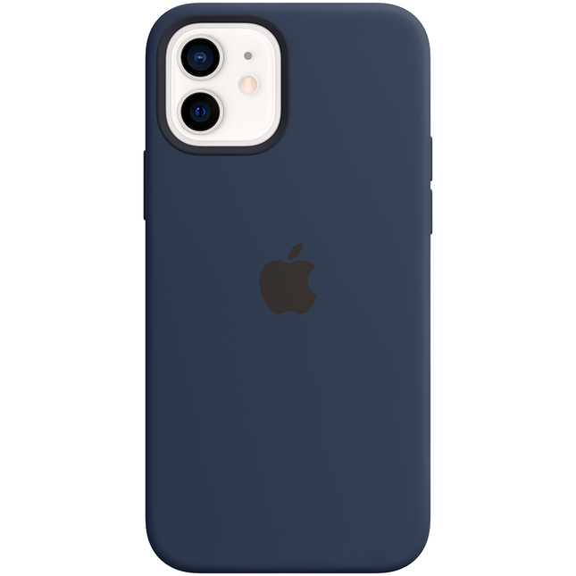 Apple iPhone 12 or 12 Pro Silicone Case with MagSafe Deep Navy, Model A2497
