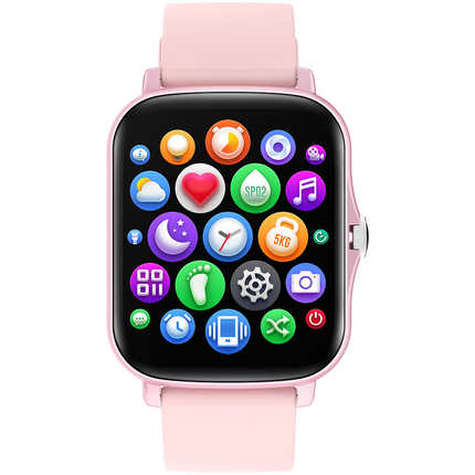 CANYON Barberry SW-79, Smart watch, 1.69inches TFT full touch screen, Zinic+plastic body, IP67 waterproof, multi-sport mode, compatibility with iOS and android, Pink body with Pink silicon belt, Host: 44.4*36*9.2mm, Strap: 230x20mm, 47g