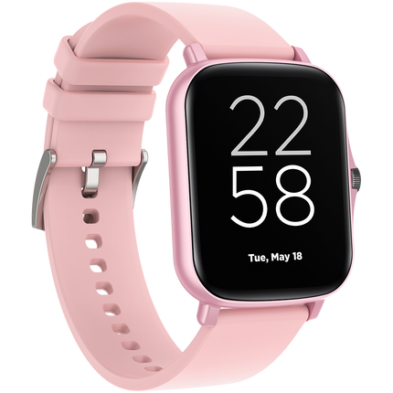 CANYON Barberry SW-79, Smart watch, 1.69inches TFT full touch screen, Zinic+plastic body, IP67 waterproof, multi-sport mode, compatibility with iOS and android, Pink body with Pink silicon belt, Host: 44.4*36*9.2mm, Strap: 230x20mm, 47g