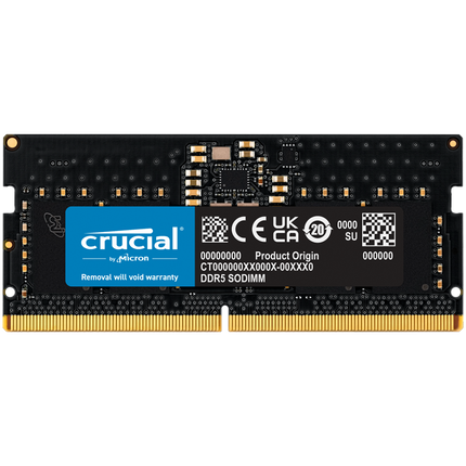 Crucial 8GB DDR5-4800 SODIMM CL40 (16Gbit)