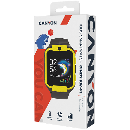 CANYON kids watch Cindy KW-41 4G Camera Music Yellow Black
