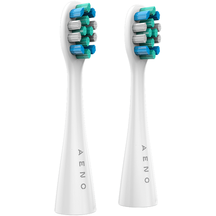 AENO Replacement toothbrush heads, White, Dupont bristles, 2pcs in set (for ADB0001S/ADB0002S)