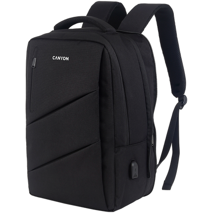 CANYON backpack BPE-5 Urban USB 15.6'' Black