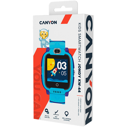 CANYON kids watch Jondy KW-44 4G Camera GPS Music Blue