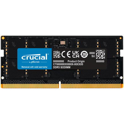Crucial 32GB DDR5-4800 SODIMM CL40 (16Gbit)