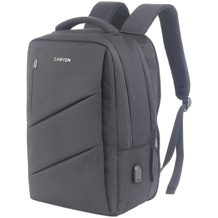 CANYON backpack BPE-5 Urban USB 15.6'' Grey