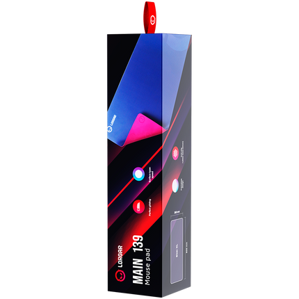 Lorgar Main 139, Gaming mouse pad, High-speed surface, Purple anti-slip rubber base, size: 900mm x 360mm x 3mm, weight 0.6kg