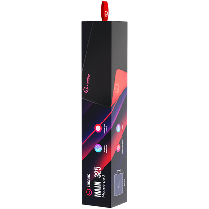 Lorgar Main 325, Gaming mouse pad, Precise control surface, Red anti-slip rubber base, size: 500mm x 420mm x 3mm, weight 0.4kg