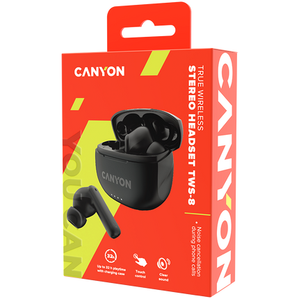 CANYON headset TWS-8 ENC Black