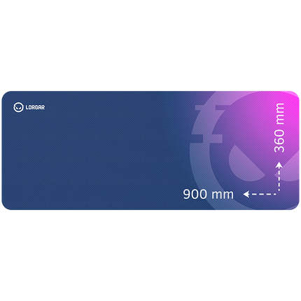 Lorgar Main 139, Gaming mouse pad, High-speed surface, Purple anti-slip rubber base, size: 900mm x 360mm x 3mm, weight 0.6kg