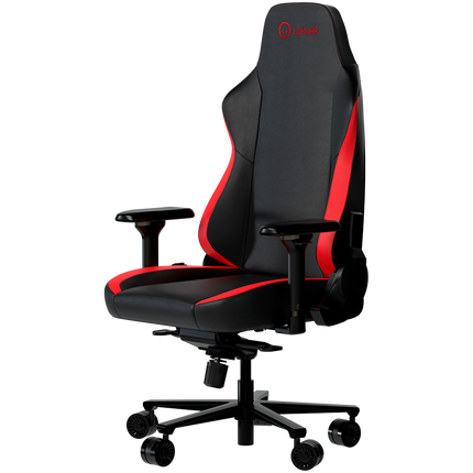 LORGAR Embrace 533, Gaming chair, PU eco-leather, 1.8 mm metal frame, multiblock mechanism, 4D armrests, 5 Star aluminium base, Class-4 gas lift, 75mm PU casters, Black + red