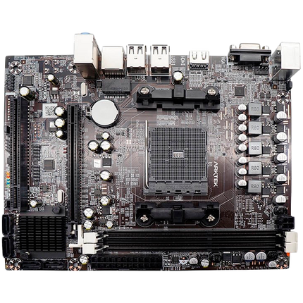 Arktek AMD A78M Chipset, Socket FM2/FM2+/A10/A8/A6/A4 CPU, Dual Channel DDR3 1066/1333/1600MHz, 2 x DDR3 Slots, Realtek 10/100 LAN, Integrated Audio, 4 x SATA Ports, 4 x USB2.0 ports, Micro-ATX
