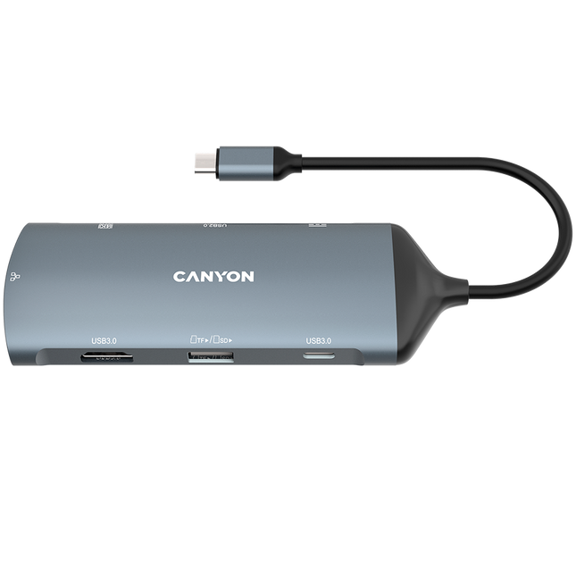 CANYON hub DS-15 8in1 4k USB-C Dark Grey