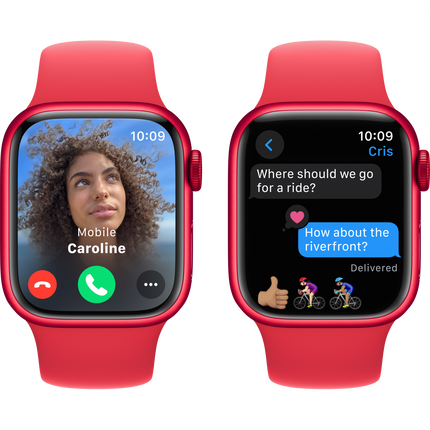 Apple Watch Series 9 GPS 41mm (PRODUCT)RED Aluminium Case with (PRODUCT)RED Sport Band - S/M,Model A2978