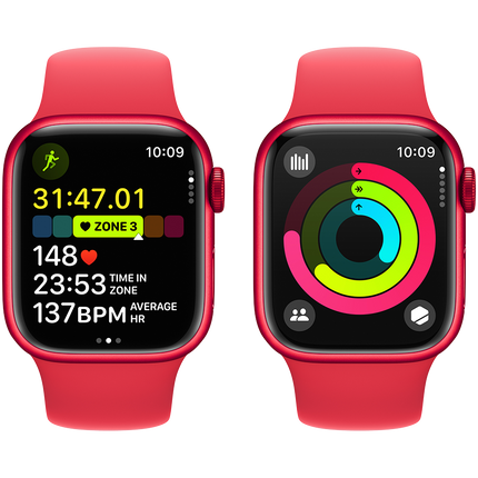 Apple Watch Series 9 GPS 41mm (PRODUCT)RED Aluminium Case with (PRODUCT)RED Sport Band - S/M,Model A2978