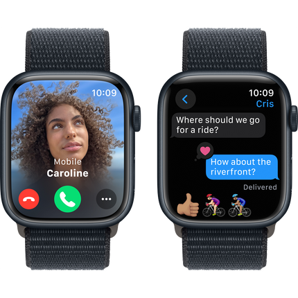 Apple Watch Series 9 GPS 45mm Midnight Aluminium Case with Midnight Sport Loop,Model A2980