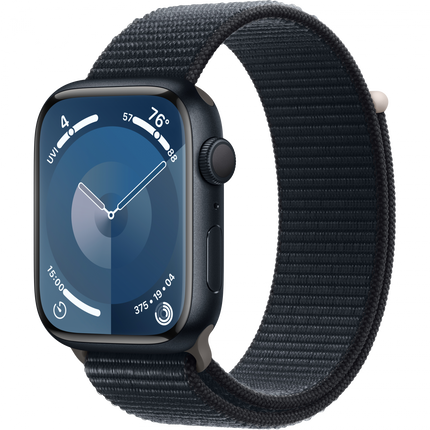 Apple Watch Series 9 GPS 45mm Midnight Aluminium Case with Midnight Sport Loop,Model A2980