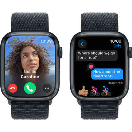 Apple Watch Series 9 GPS 45mm Midnight Aluminium Case with Midnight Sport Loop,Model A2980