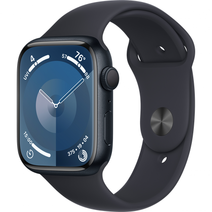 Apple Watch Series 9 GPS 45mm Midnight Aluminium Case with Midnight Sport Band - M/L,Model A2980