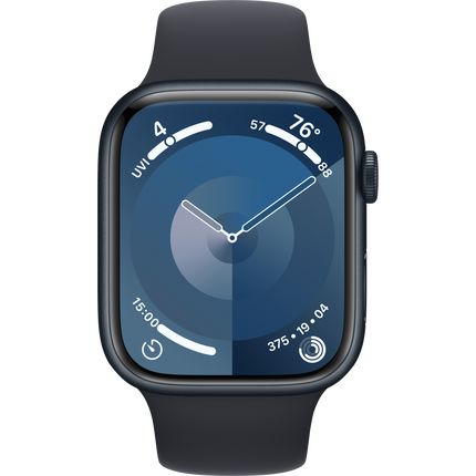 Apple Watch Series 9 GPS 45mm Midnight Aluminium Case with Midnight Sport Band - M/L,Model A2980
