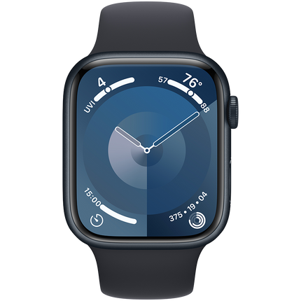 Apple Watch Series 9 GPS 45mm Midnight Aluminium Case with Midnight Sport Band - M/L,Model A2980