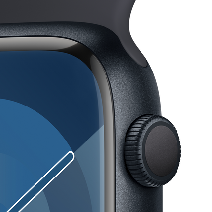 Apple Watch Series 9 GPS 45mm Midnight Aluminium Case with Midnight Sport Band - M/L,Model A2980