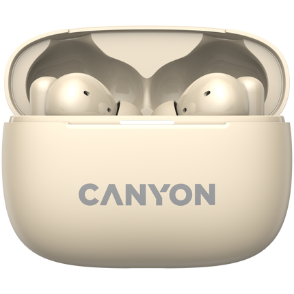 CANYON headset OnGo TWS-10 ANC+ENC Beige