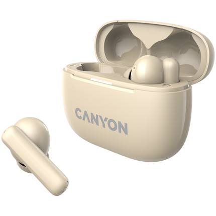 CANYON headset OnGo TWS-10 ANC+ENC Beige