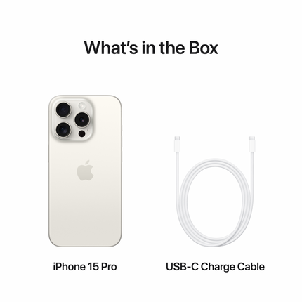 iPhone 15 Pro 128GB White Titanium,Model A3102