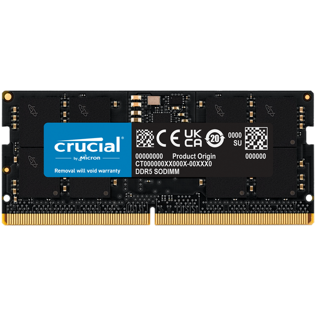 Crucial 32GB DDR5-5600 SODIMM CL46 (16Gbit)