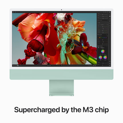 24-inch iMac with Retina 4.5K display: Apple M3 chip with 8‑core CPU and 10‑core GPU, 256GB SSD - Green,Model A2873