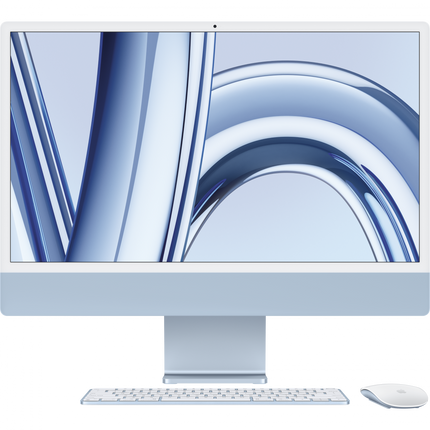24-inch iMac with Retina 4.5K display: Apple M3 chip with 8‑core CPU and 10‑core GPU, 256GB SSD - Blue,Model A2873
