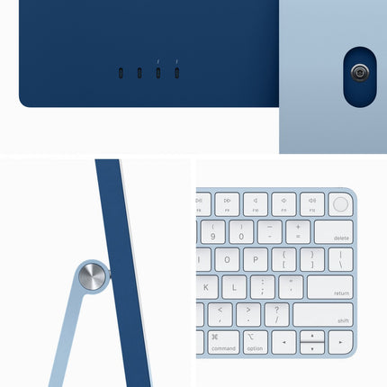 24-inch iMac with Retina 4.5K display: Apple M3 chip with 8‑core CPU and 10‑core GPU, 256GB SSD - Blue,Model A2873