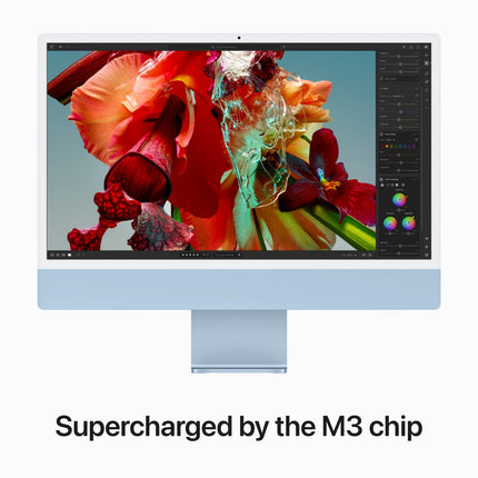 24-inch iMac with Retina 4.5K display: Apple M3 chip with 8‑core CPU and 10‑core GPU, 256GB SSD - Blue,Model A2873