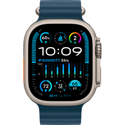 Apple Watch Ultra 2 GPS + Cellular, 49mm Titanium Case with Blue Ocean Band,Model A2986