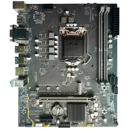 Arktek Intel H510 Chipset, Socket LGA1200, Dual Channel DDR4, Integrated Intel Graphics, 2 x DDR4 Slots, Realtek 100/1000 Gigabit LAN, Realtek Audio, 3 x SATA3.0 Ports, 4 x USB 2.0, 4 x USB 3.0, 1 x PCI Express x16 slot, Micro-ATX