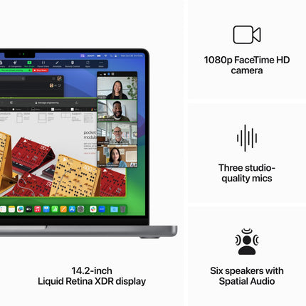 14-inch MacBook Pro: Apple M3 chip with 8‑core CPU and 10‑core GPU, 512GB SSD - Space Grey,Model A2918