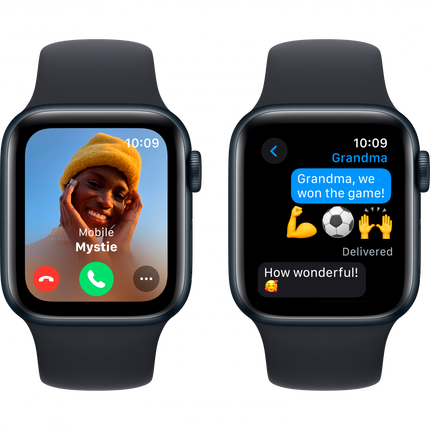 Apple Watch SE GPS + Cellular 40mm Midnight Aluminium Case with Midnight Sport Band - S/M,Model A2725