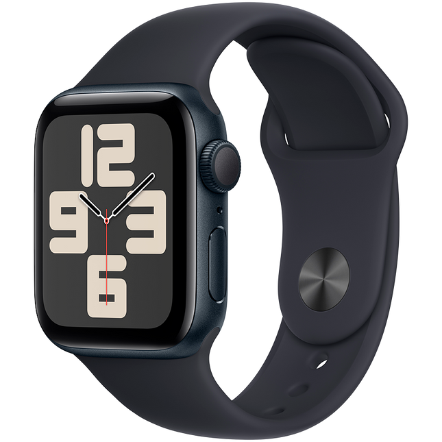 Apple Watch SE GPS + Cellular 40mm Midnight Aluminium Case with Midnight Sport Band - S/M,Model A2725