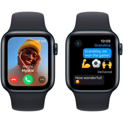 Apple Watch SE GPS + Cellular 40mm Midnight Aluminium Case with Midnight Sport Band - S/M,Model A2725